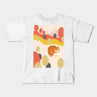 Vintage Sleeping Fox Kids T-Shirt